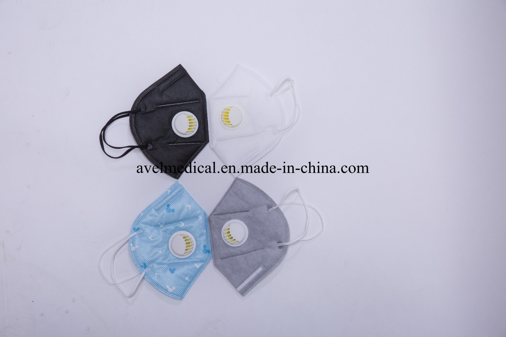 3 Ply Disposable Tie-on Non Woven Face Mask Disposable Breathing Colour Face Mask with Valve