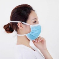 3 Ply Layer Play Disposable Facial Face Mask Tie on with Earloop Raw Material